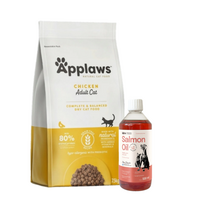 Applaws Adult Chicken Dry Cat Food 7,5kg + LAB V Lašišų aliejus šunims ir katėms 500ml