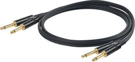 Proel 2 x 6.3mm loom - 2 x 6.3mm loom, 5m, black (PRCHLP315LU5)