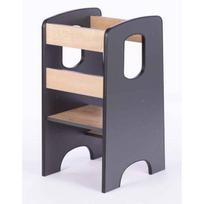Virtuvės bokštelis vaikams Drewex KITCHEN HELPER Graphite/Oak