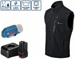 Šildoma liemenė Bosch GHV 12V+18V + GAA 12V-21, (1x2.0Ah), dydis XL