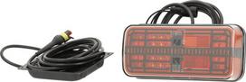Daugiafunkcinis galinis LED žibintas, stačiakampis, 12 V (integruota varža), 200,5x85,3x28,9 mm, Kramp