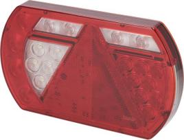 Daugiafunkcinis galinis LED žibintas, 12V, 236x140x24,3 mm, 6 kontaktų bajonetas, Kramp