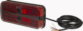 Daugiafunkcinis galinis LED žibintas, stačiakampis, 12-24 V, 200,5x85,3x28,9 mm, Kramp