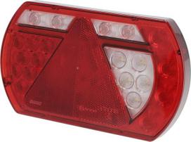 Daugiafunkcinis galinis žibintas LED, SMART, 12V, 236x140x24,3 mm, 5 kontaktų bajonetas, Kramp