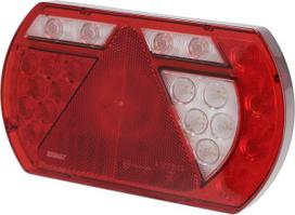 Daugiafunkcinis galinis žibintas LED, SMART, 12V, 236x140x24,3 mm, 6 kontaktų bajonetas, Kramp