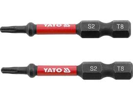 Antgaliai smūginiai | 6,3 mm (1/4") | S2 | T-Star (Torx) T8 | 2 vnt. (YT-78050)