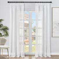 Voile užuolaidos su linine juostele 2vnt. 140 x 245 cm