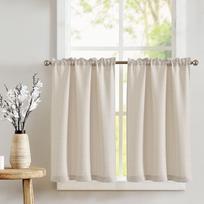TOPICK užuolaidos pusiau permatomos  2vnt 70 x 60 (cm) Smėlio spalvos A