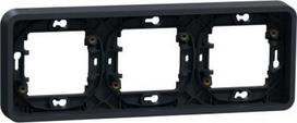 Fixing frame 3-gang, anthracite, horizontal, Mureva Styl MUR34109 | 3606480790072