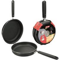 OMLETO KEPTUVĖ 20 cm ALIUMININĖ, NEPRIKIBANTI. ALIUMINIO 2,5 MM STORIO, 2 NON-STICK sluoksniai. VIRŠUS 8 CM . RANKOVĖS