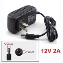 12V 2A 5.5mm x 2.5mm maitinimo šaltinis JAV kištuko tipas AC 100V-240V prie nuolatinės srovės adapterio kištukas CCTV IP kamerai