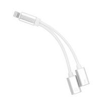 Adapter HF/audio + charging for iPhone Lightning 8-pin - Lightning 8-pin silver