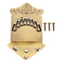 8 stygų mandolinos stygų laikiklis Plunksnų raštas Puikus metalas Bronzos spalvos mandolinos stygų laikiklis