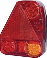 Galinis žibintas LH LED, stačiakampis, 12/24V, raudonas/oranžinis, 206x55x174mm, gopart