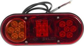 Galinis žibintas LH LED, stačiakampis, 12/24V, raudonas/oranžinis, 205x53,6x80mm, gopart
