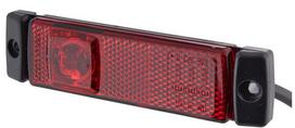 Žymeklio lemputė LED, 1,20 W, stačiakampė, 24 V, raudona, tvirtinama varžtais, 130x32x1 LED, "Hella