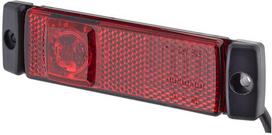 Žymeklio lemputė LED, 1,20 W, stačiakampė, 24 V, raudona, tvirtinama varžtais, 130x32x1 LED, "Hella