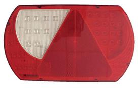 Galinis žibintas LH LED, 9/10,3 W, stačiakampis, 12/24 V, baltas/juodas/geltonas/raudonas/rudas, tvirtinamas varžtais, 237x29x140 mm, 47 šviesos diodai