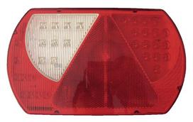 Galinis žibintas LH LED, 9/10,3 W, stačiakampis, 12/24 V, baltas/raudonas/geltonas/mėlynas, tvirtinamas varžtais, 237x29x140 mm, 47 šviesos diodai