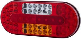 Galinis žibintas RH LED, stačiakampio formos, 10/30 V, raudonos/juodos/baltos spalvos, tvirtinamas varžtais, 323x38x134 mm, "Hella ValueFit