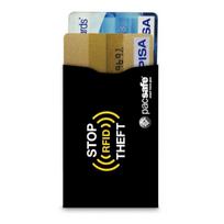 Kortelių dėklas Pacsafe Card Holder su RFID apsauga nuo vagysčių, juoda spalva