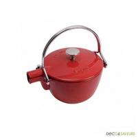 Ketaus arbatinukas - STAUB - Raudonas - Emaliuotas - Aukštos kokybės - Elegantiškas dizainas raudona