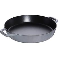 Ketaus puodas - STAUB - 34 cm - Grafito pilkos spalvos - Didelės talpos - Visiems kaitlentėms pilka