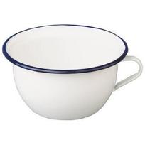 Naktipuodis - Ibili - 903524 - Stiklu dengtas emaliuotas plienas - Skersmuo 24 cm - Baltas/Mėlynas balta