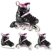 NH10905 4in1 rožinis LED DYDIS. S(31-34) INLINE PAČIŪRĖS SU MATMENIAIS NILS EXTREME HOCKEY RAIL
