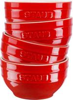 Ramequin - STAUB - 40511-541 - Lot de 4 bols - Ceramique Rouge cerise - 12 cm 0,4 l raudona
