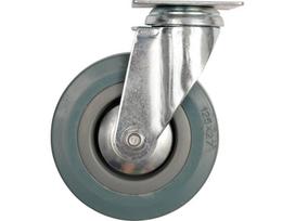 Ratukas vežimėliui, guminis, pilkas, pasukamas Vorel | d-125mm, 100kg