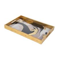 Padėklai su stiklu SELINA 2 vnt. 45x30x4.5cm 40x25x4.5cm