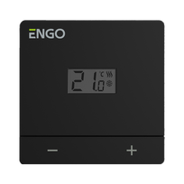 Engo EASY belaidis termostatas, juodas