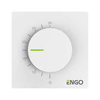 Engo ESIMPLE termostatas su ratuku 230V šildymui/šaldymui baltas