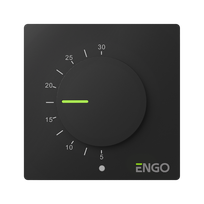 Engo ESIMPLE termostatas su ratuku 230V šildymui/šaldymui juodas