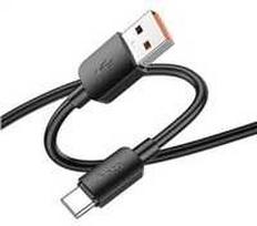 Cable USB A to USB C Hoco PD 6A 100W 1 m X96 juodas