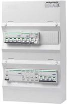 PRO-AUTOMATIC grupės plokštė, paruošta surinkti UG12, balta, HPFI 40A 30mA, 1xC10 1P+N, 1xC10/30mA 1P+N, 1xC13 3P+N, 1xC16 3P+N, 1xtransientinis