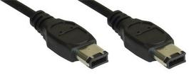 Intos InLine FireWire cable, IEEE 1394, 400Mbps, 1.0 meter long, 6/6 pin (FW-1)
