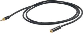Proel 3.5mm Stereo Female to 3.5mm Stereo Male Headphone Jack, 5m, Black (PRCHLP180LU5)