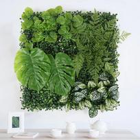 Dirbtinių augalų sienų paneliai 50x50 cm Žalumos žolės sienos fonas Dekoracija Dirbtinių gebenės lapų Lauko privatumo tvoros danga