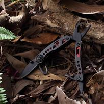 Multi Plier daugiafunkcinis peilis Tactical Camping nešiojamasis gnybtų išgyvenimo įrankių rinkinys juoda/raudona
