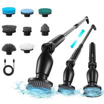 9-in-1 Electric Spin Scrubber with 9 Brush Heads Cordless Cleaning Brush Scrubber Adjustable Angle juoda