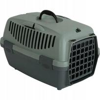 Transportavimo narvas Gulliver 1 su plastikinėmis durelėmis 48x32x31cm pilka/žalia