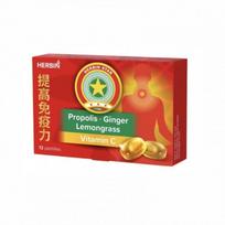 Herbin star pastilės gerklei su propoliu, imbieru, vitaminu C, citrinžole, 12 pastilių