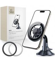 Juodas automobilinis telefono laikiklis "Tech-Protect N56 Magnetic Magsafe Dash"