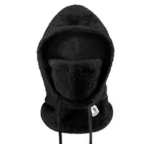 Qunature Arctic Velvet slidinėjimo balaklava, dydis M – juoda