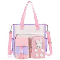 Versatile Tutoring and School Bag for Primary Students - Handheld, Messenger, or Shoulder Style rožinė