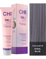 CHI pusiau nuolatiniai plaukų dažai CHI Tone - Gloss - Steel Blue 89g