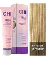 CHI pusiau nuolatiniai plaukų dažai CHI Tone - Gloss - Espresso 89g