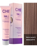 CHI pusiau nuolatiniai plaukų dažai CHI Tone - Gloss - Biscotti 89g